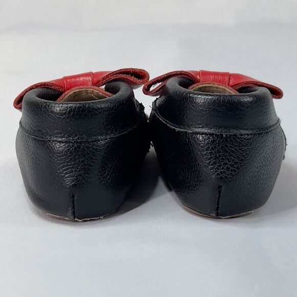 Disney MONKEY FEET MICKEY MOUSE Red Leather Shoes Size 12-18 Months. Unisex New - Picture 7 of 10